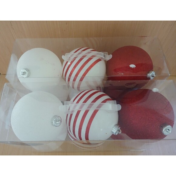 LARGE JUMBO 6 Inch Round Shatter Proof GIANT Christmas Ball Ornaments Holiday - Picture 9 of 10